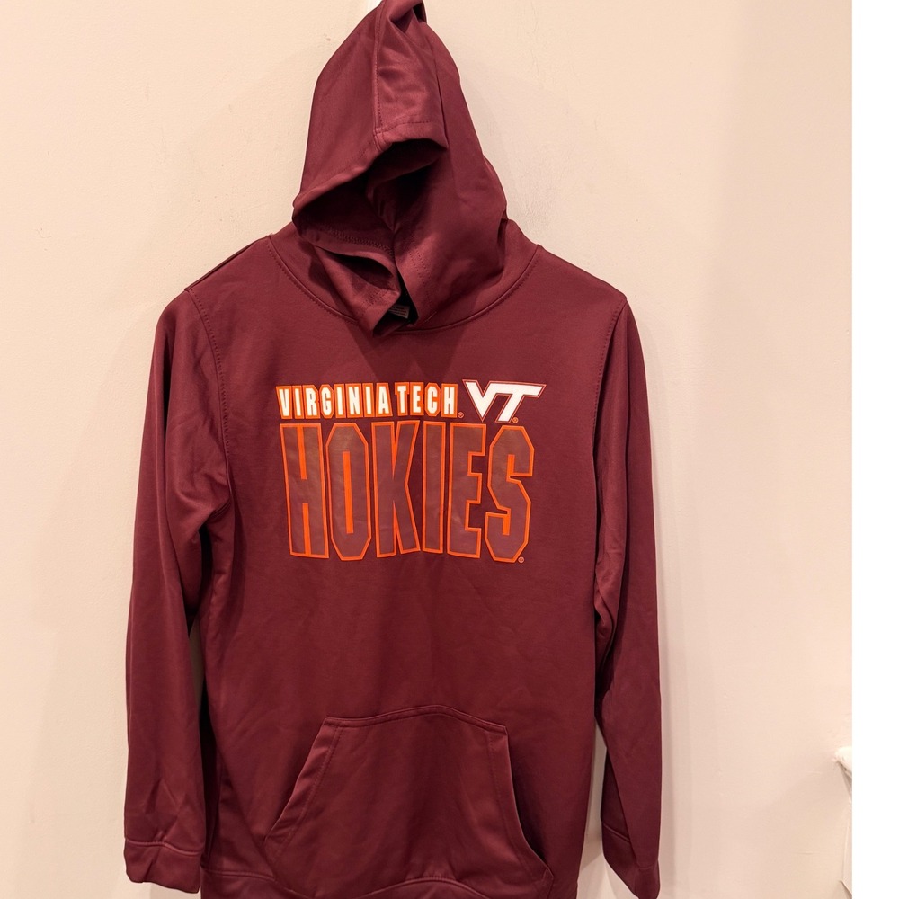 Team Athletics Virginia Tech Hokies Youth XL 16-18 Maroon Hoodie Sweatshirt